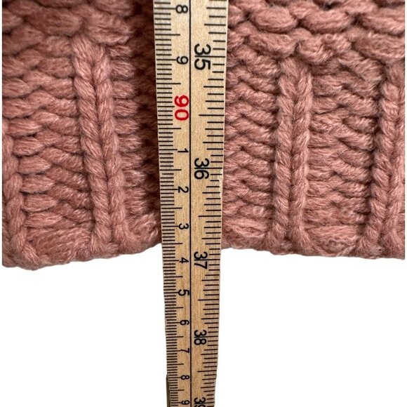 For Love And Lemons Knitz Crochet Sweater Dress chunky knit Dusty Pink Sz S - Picture 5 of 9